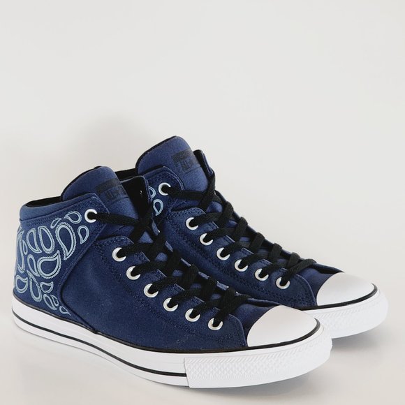 Converse CTAS Street Mid Crafted Navy/Tidepool Grey Unisex Sneakers A02822F NWT - Picture 1 of 6